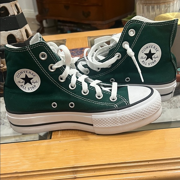 Converse Forest Green High-Tops with White Accents - Picture 6 of 6